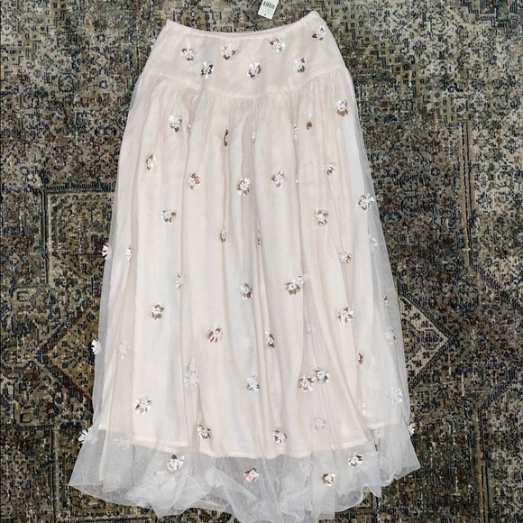 Anthropologie Dresses & Skirts - NEW Anthropologie Tulle Floral Skirt
